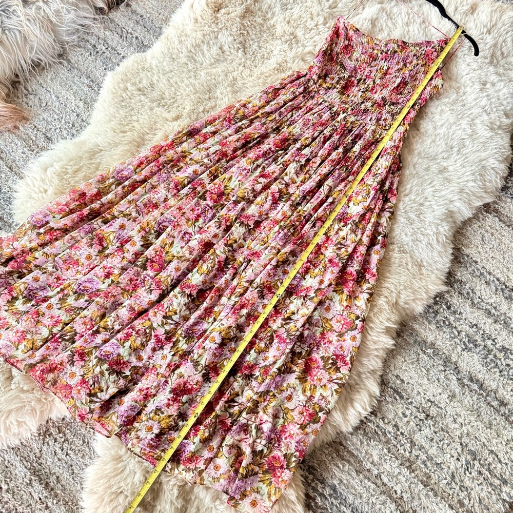 💋SOLD💋🪷🍧DÔEN ‘Felicity’ Silk JARDIN DU PALAIS Smocked Backless Dress XS✨ - Picture 11 of 17